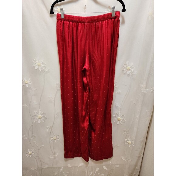 Victoria Secret XS Red Pants SleepWear Smooth Soft Polka Dot Silky Vivid Scarlet - Picture 10 of 16